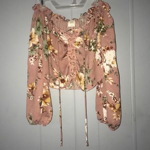 Off the shoulder crop top